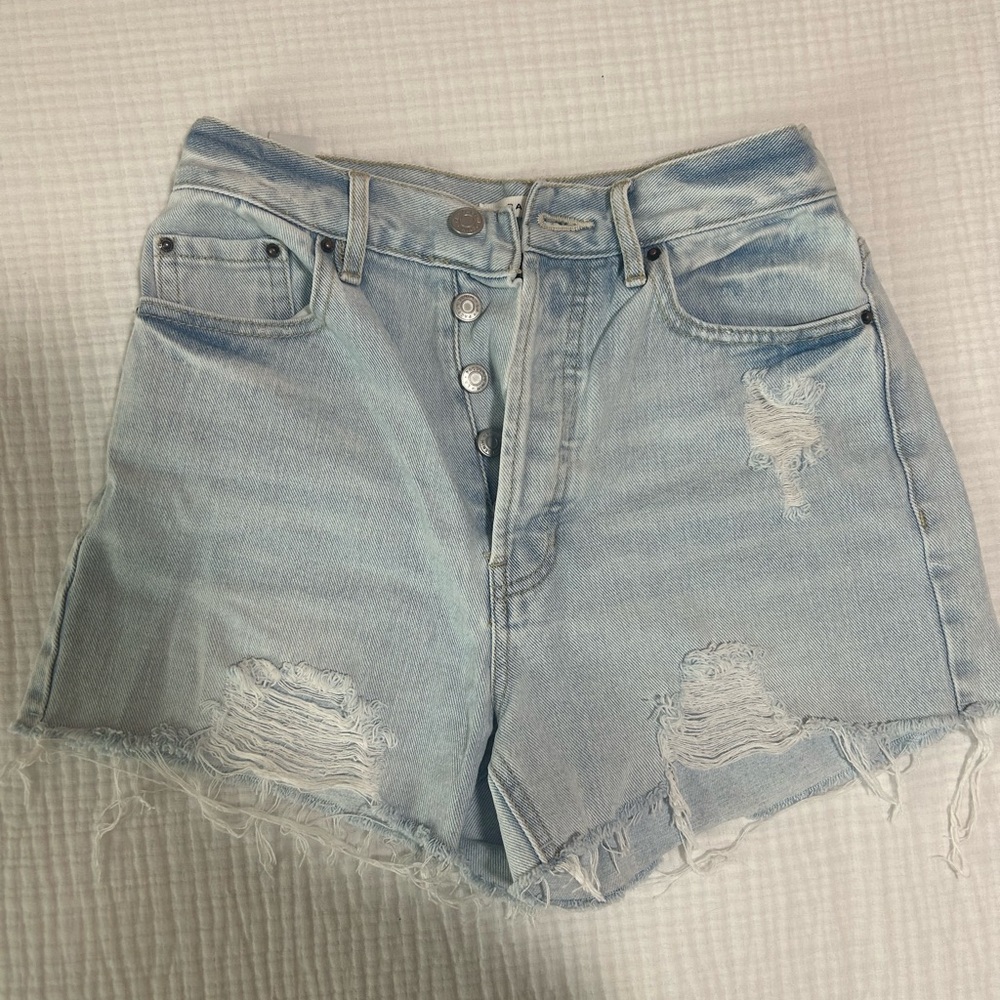 Pacsun Ultra High Rise Vintage Light Wash Denim Shorts